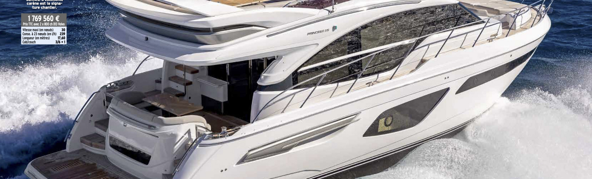 Essais Princess F55 par Neptune yachting Moteur