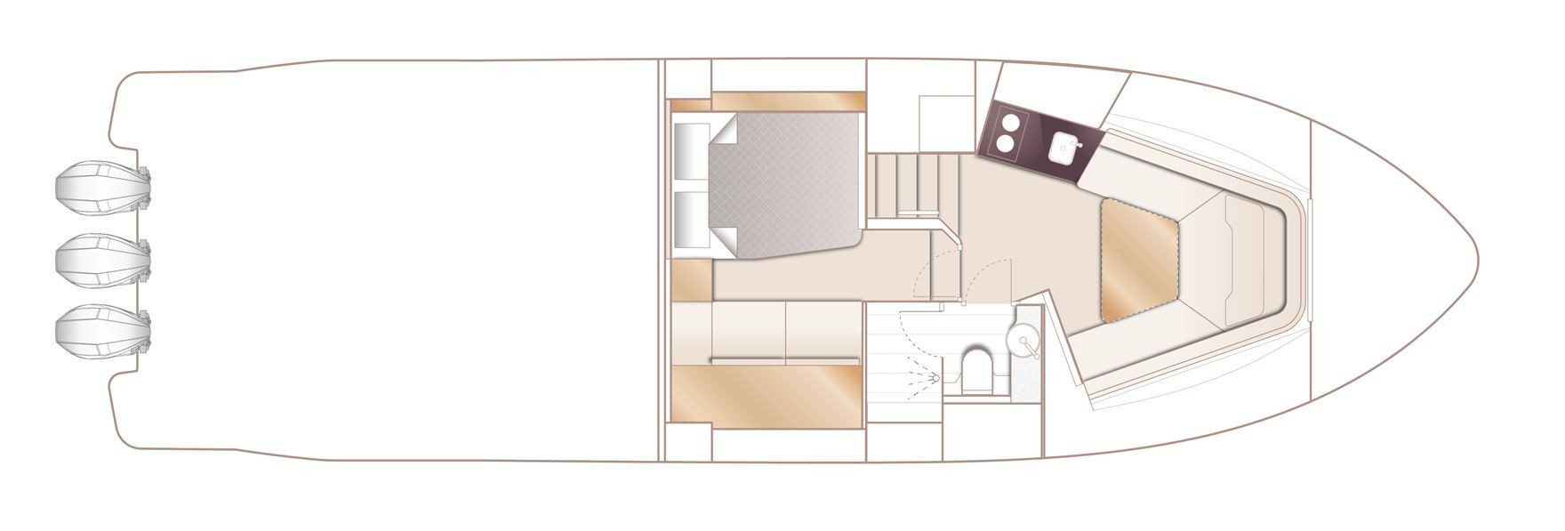 PRINCESS C48 Deck Saloon